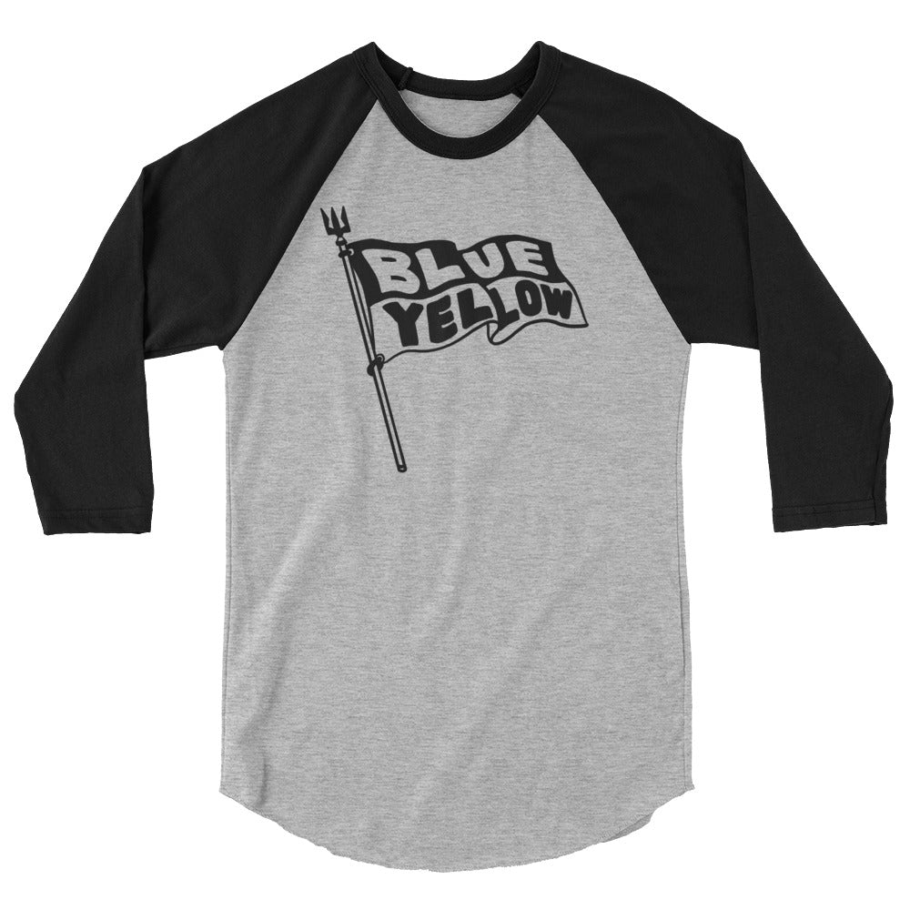 Blue Yellow Flag - 3/4 sleeve raglan shirt