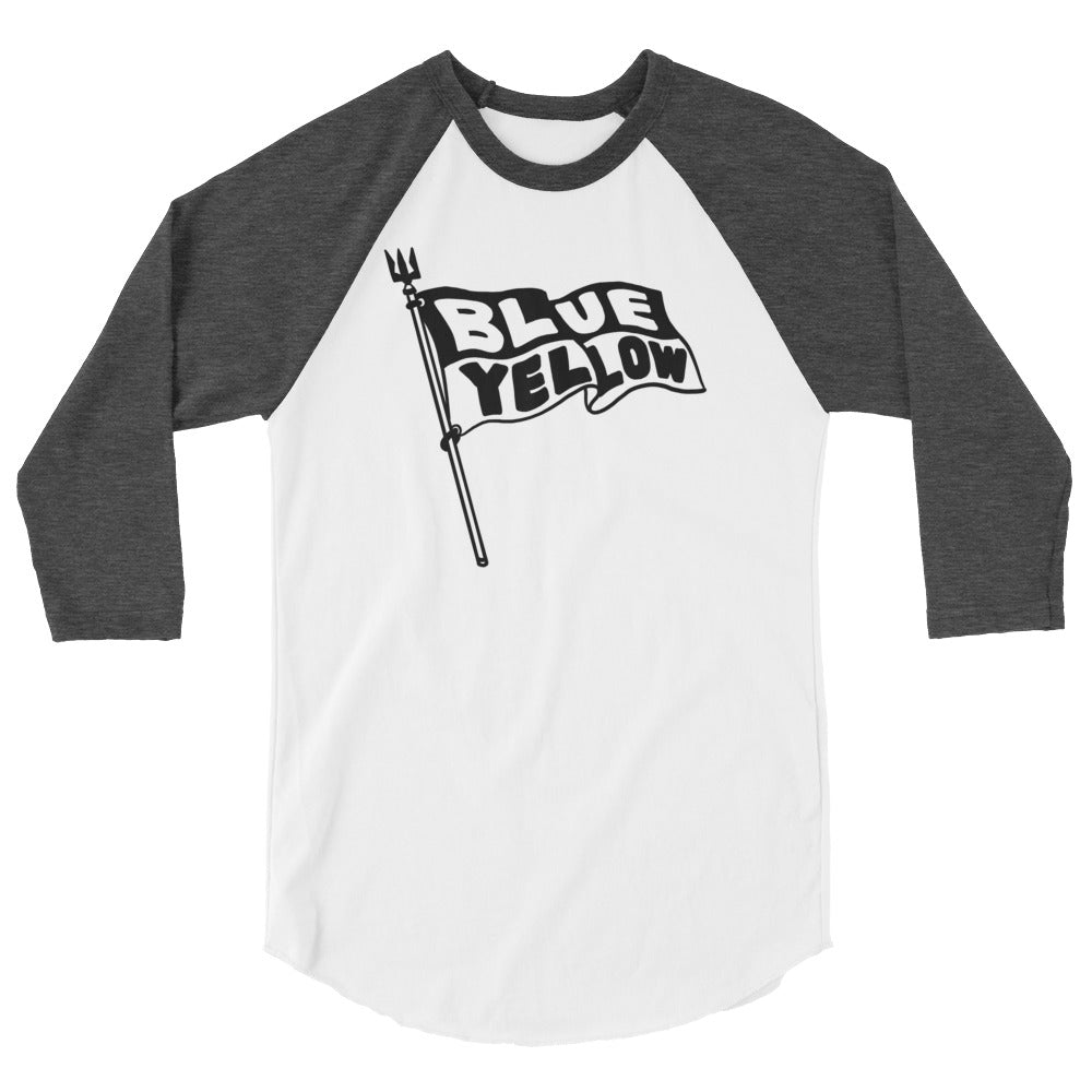 Blue Yellow Flag - 3/4 sleeve raglan shirt