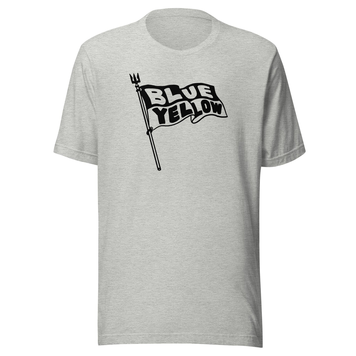 Blue Yellow Flag - GREY - Unisex t-shirt