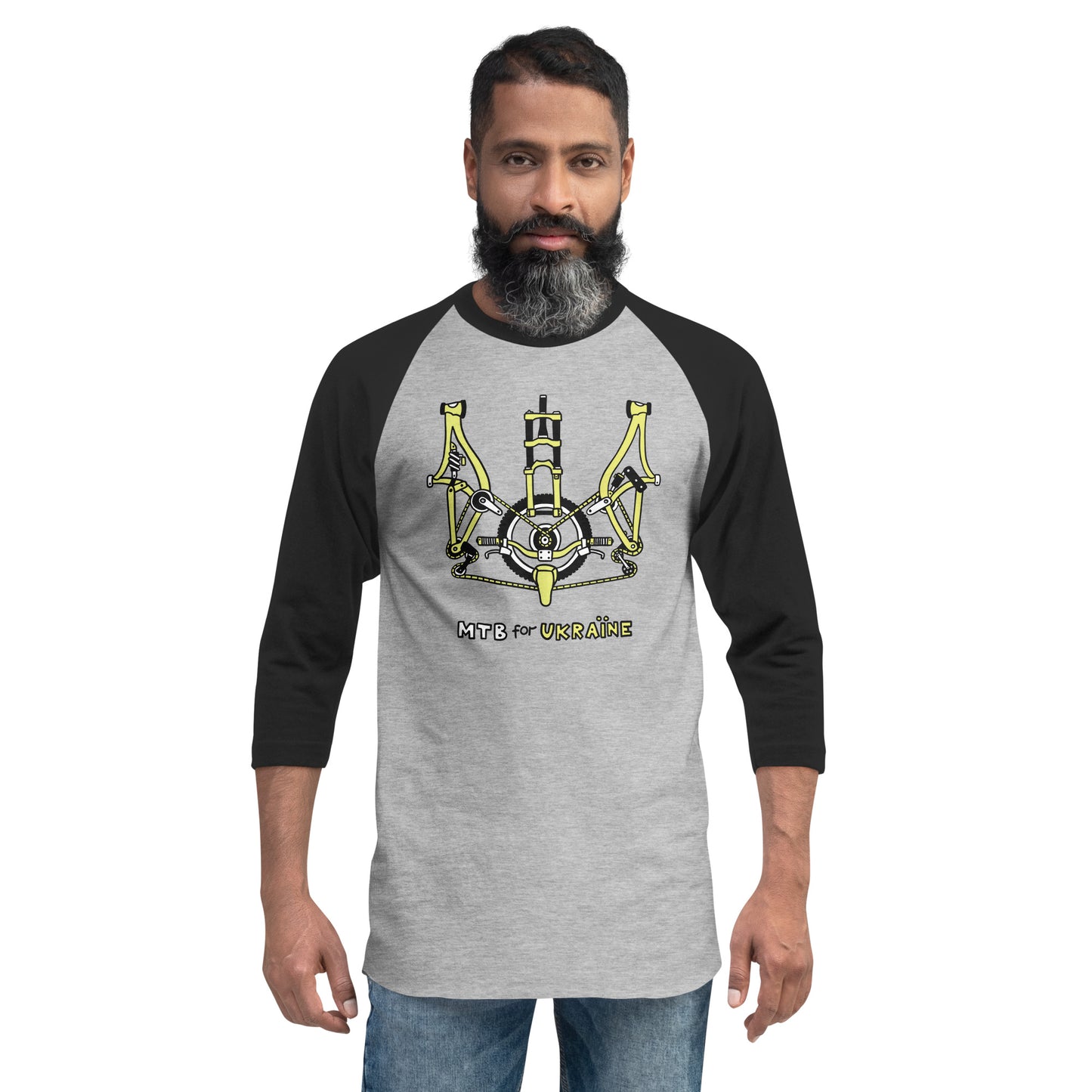 MTB for Ukraine - 3/4 sleeve raglan shirt