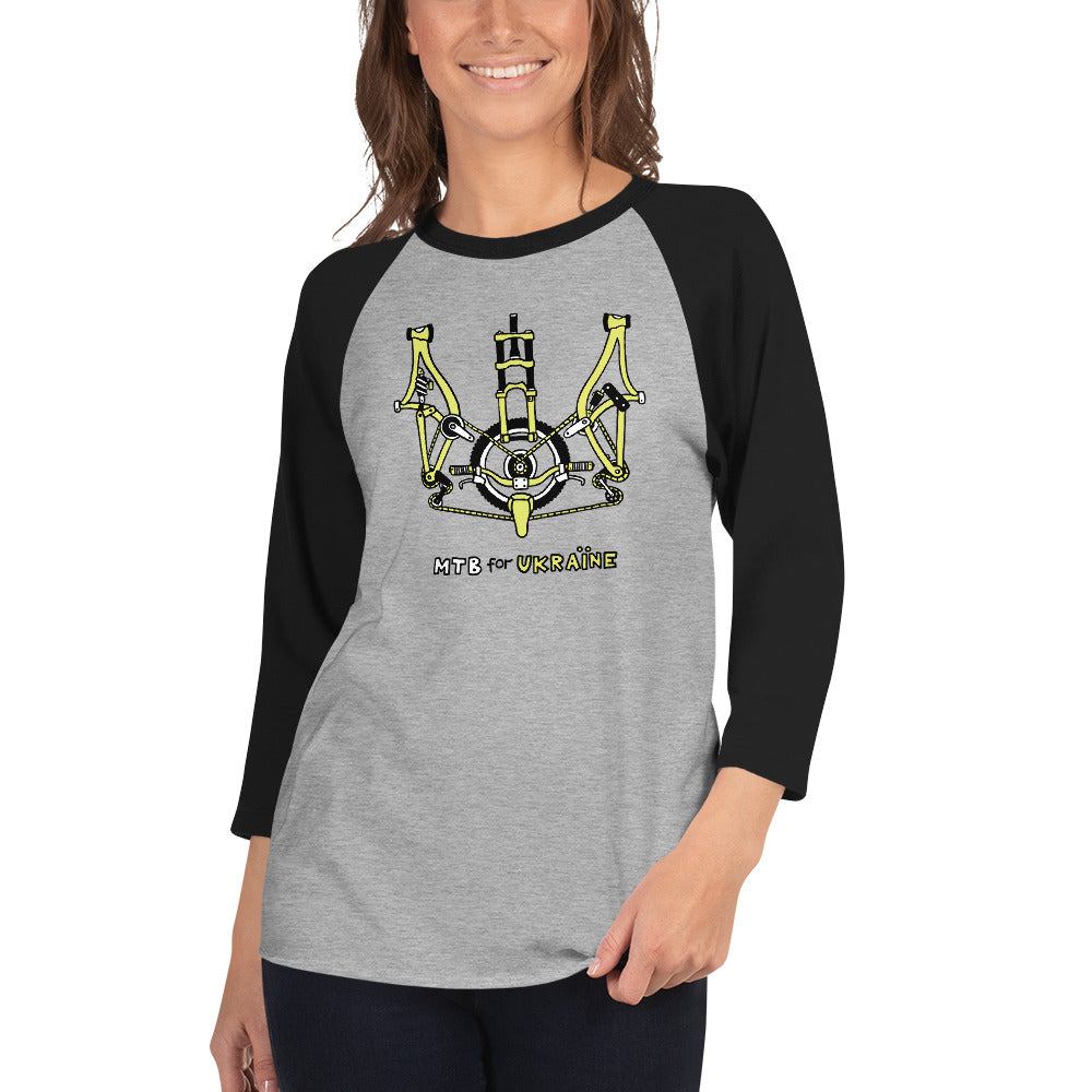MTB for Ukraine - 3/4 sleeve raglan shirt