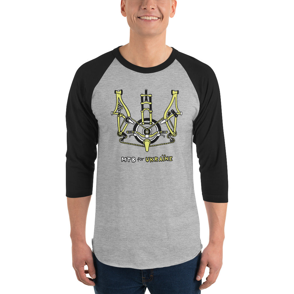 MTB for Ukraine - 3/4 sleeve raglan shirt