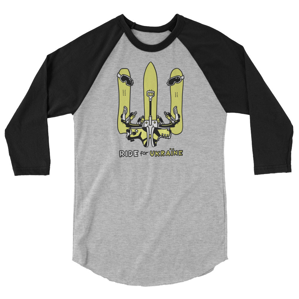 RIDE for Ukraine - 3/4 sleeve raglan shirt