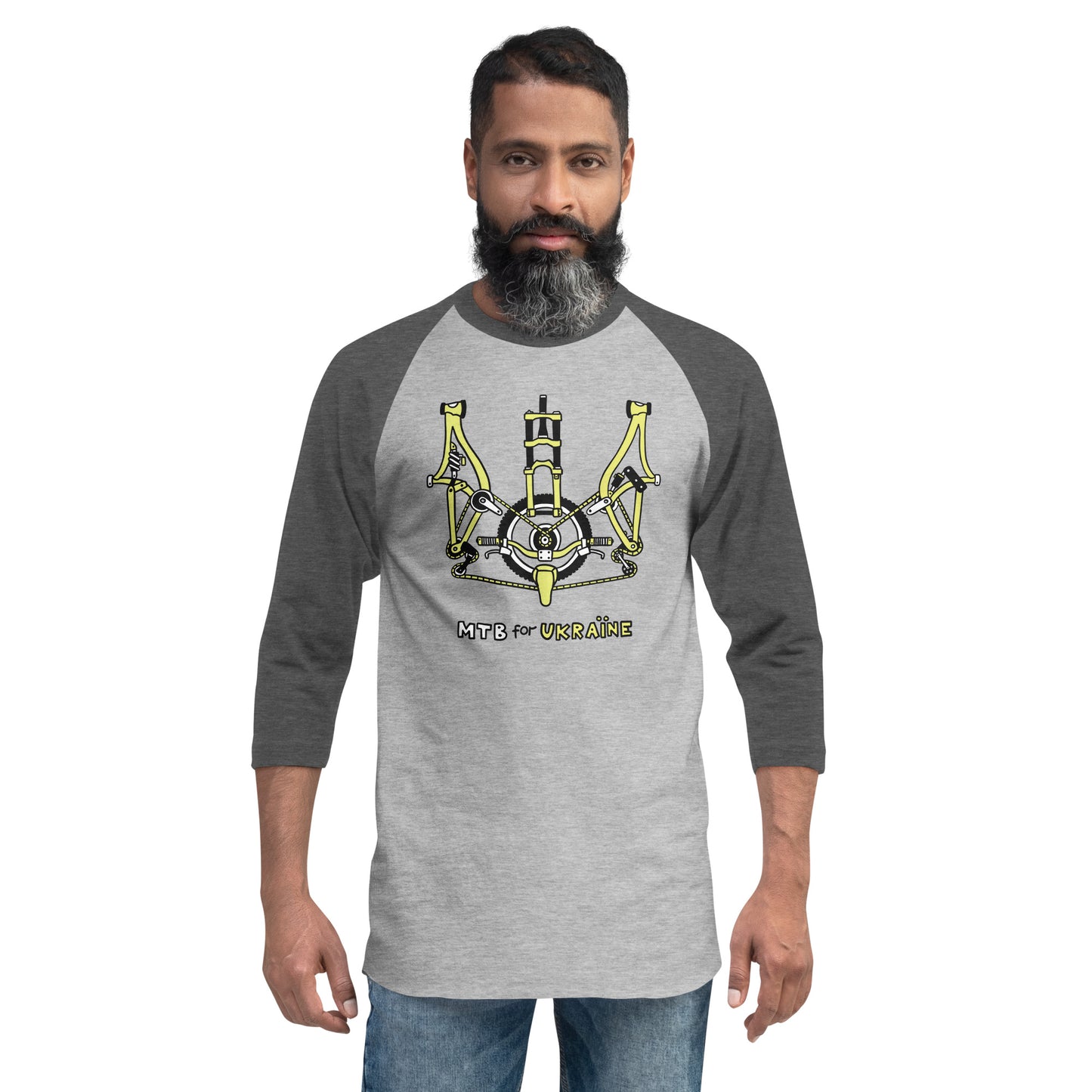 MTB for Ukraine - 3/4 sleeve raglan shirt