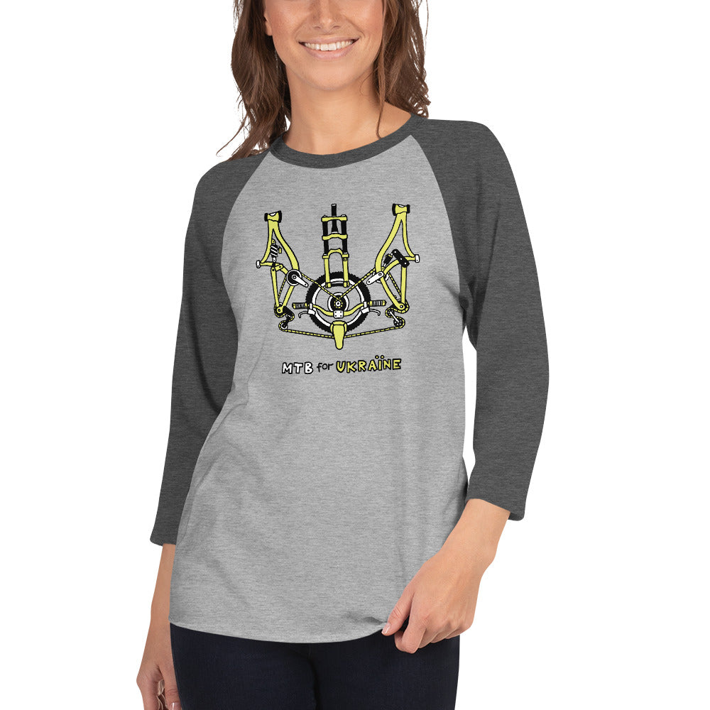 MTB for Ukraine - 3/4 sleeve raglan shirt