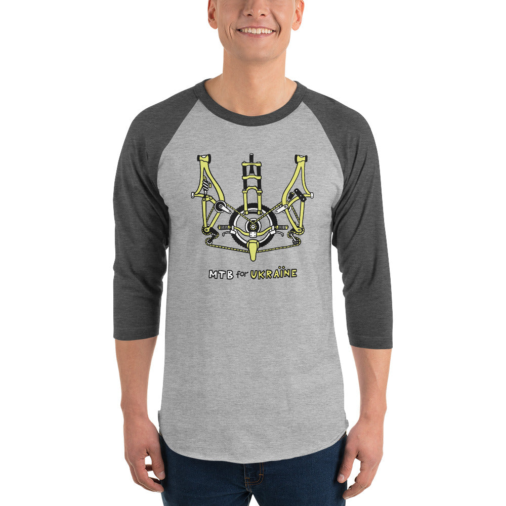 MTB for Ukraine - 3/4 sleeve raglan shirt