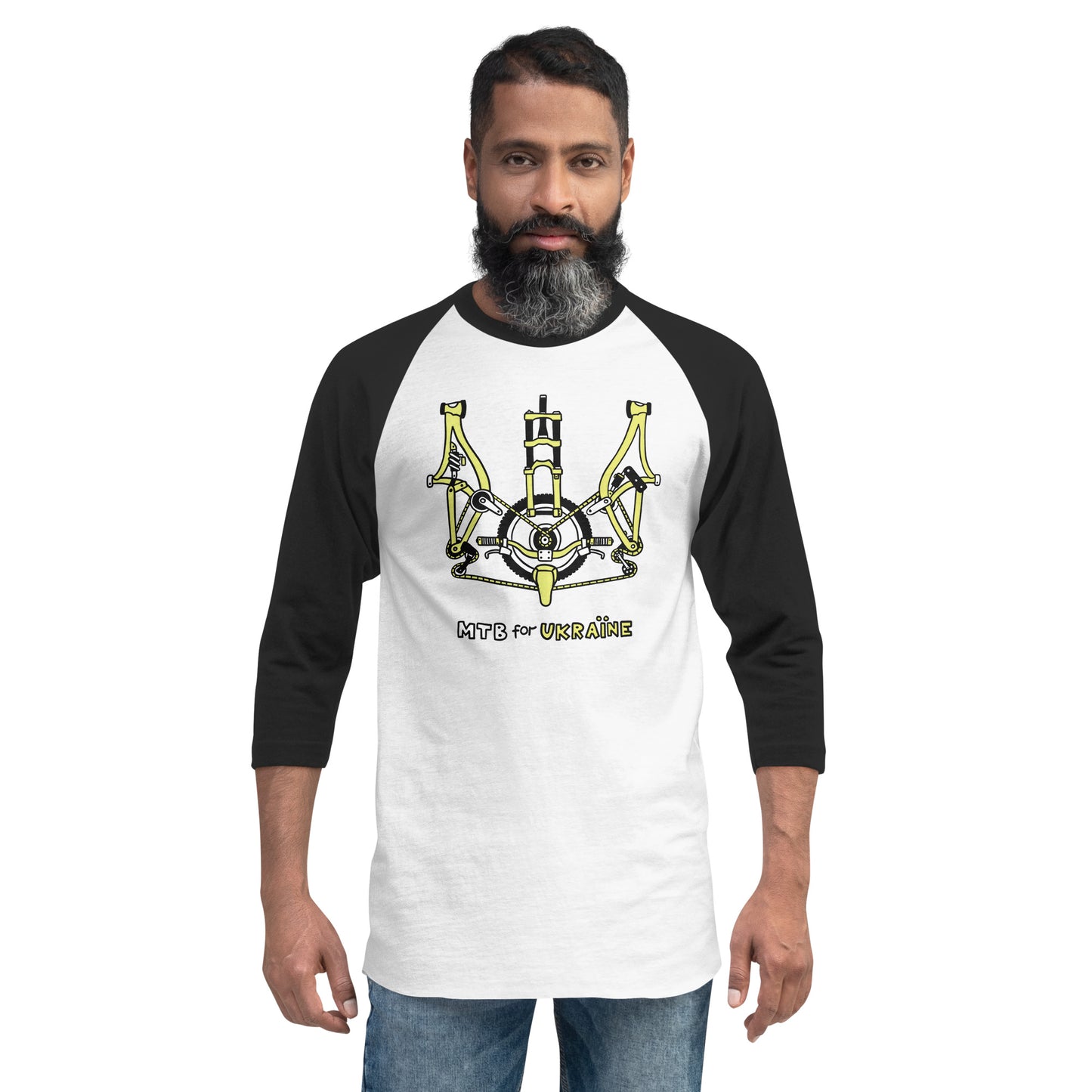 MTB for Ukraine - 3/4 sleeve raglan shirt