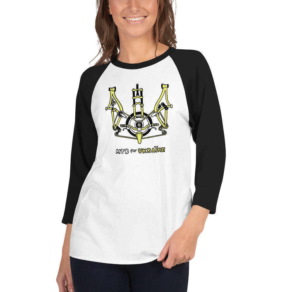 MTB for Ukraine - 3/4 sleeve raglan shirt