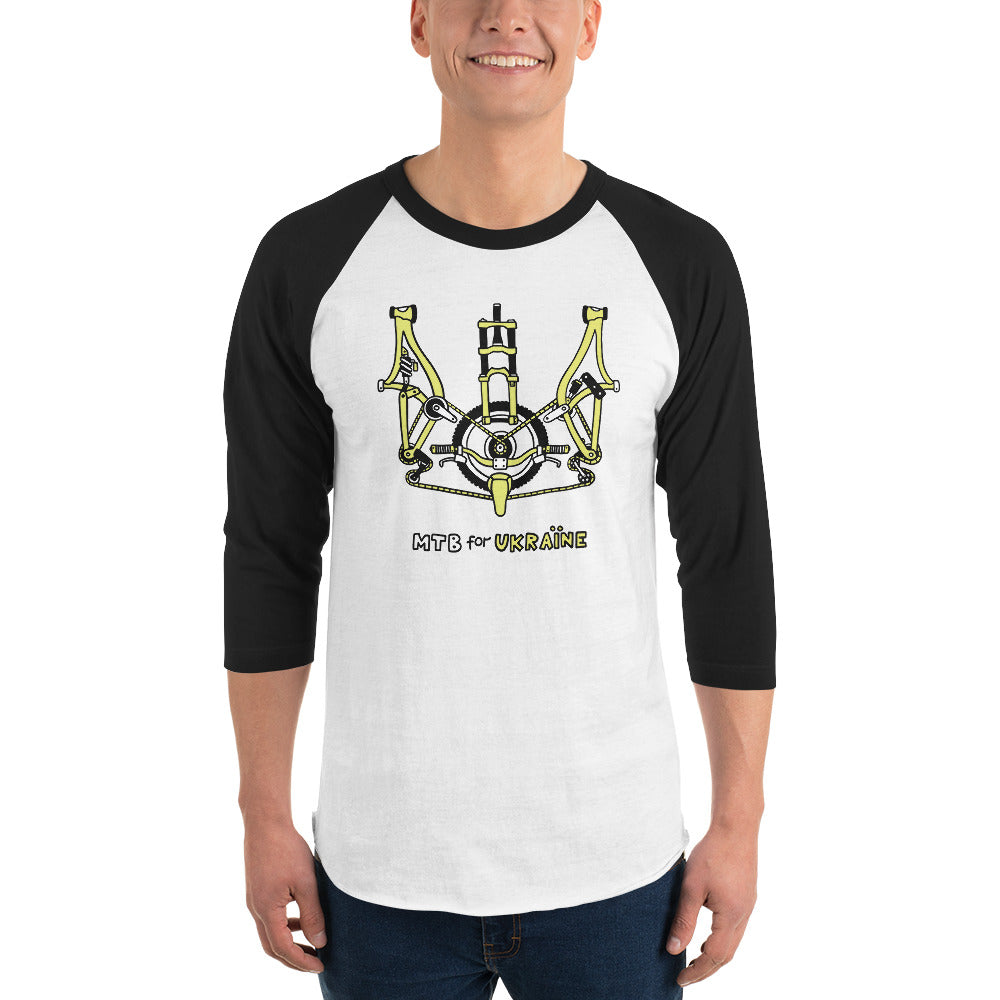 MTB for Ukraine - 3/4 sleeve raglan shirt