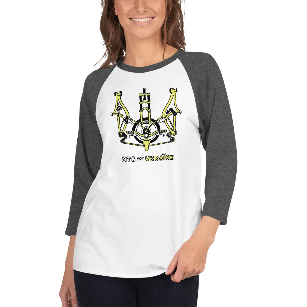 MTB for Ukraine - 3/4 sleeve raglan shirt