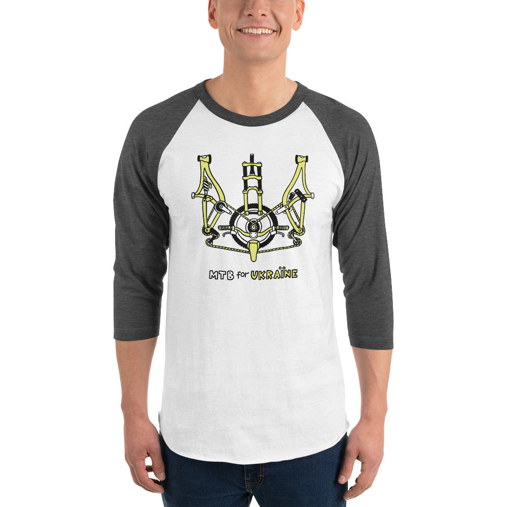 MTB for Ukraine - 3/4 sleeve raglan shirt