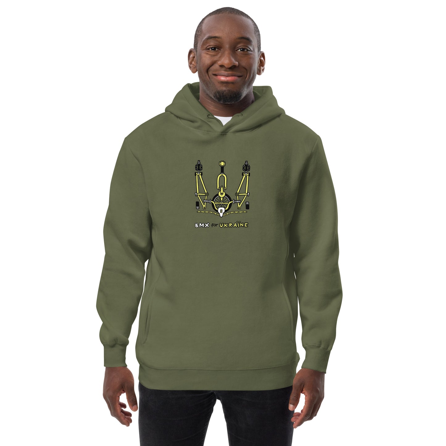 BMX for Ukraine - Unisex fashion hoodie