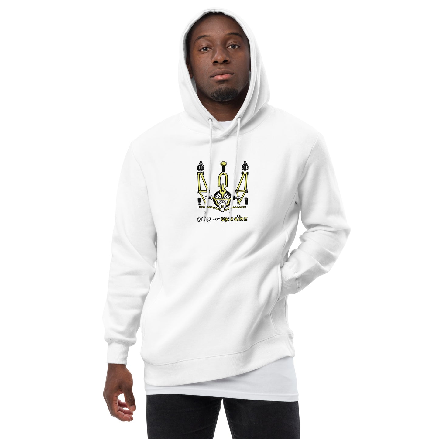 BMX for Ukraine - Unisex fashion hoodie