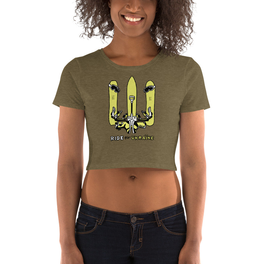 RIDE for Ukraine - Women’s Crop Tee