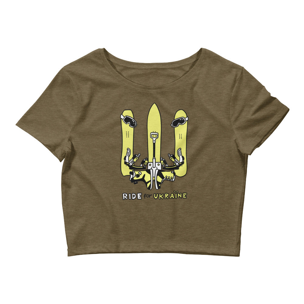 RIDE for Ukraine - Women’s Crop Tee