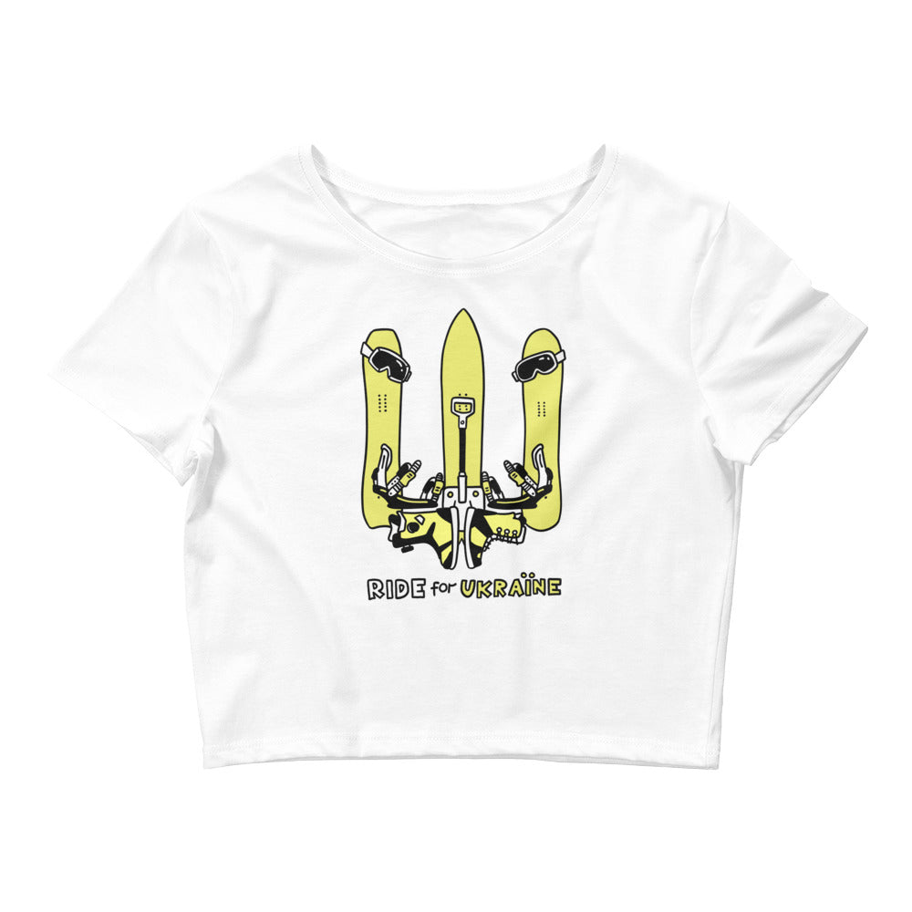 RIDE for Ukraine - Women’s Crop Tee