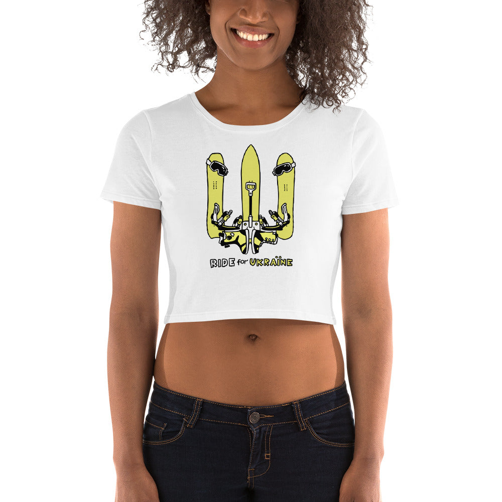 RIDE for Ukraine - Women’s Crop Tee