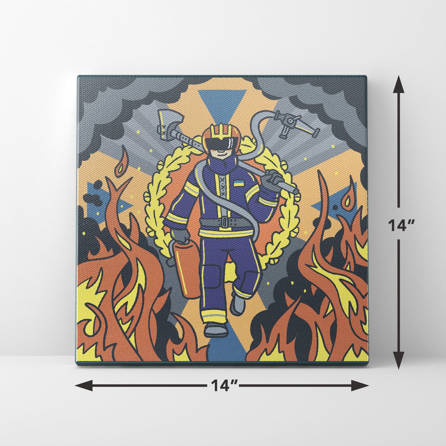 Canvas 14"-14" - Firefighter