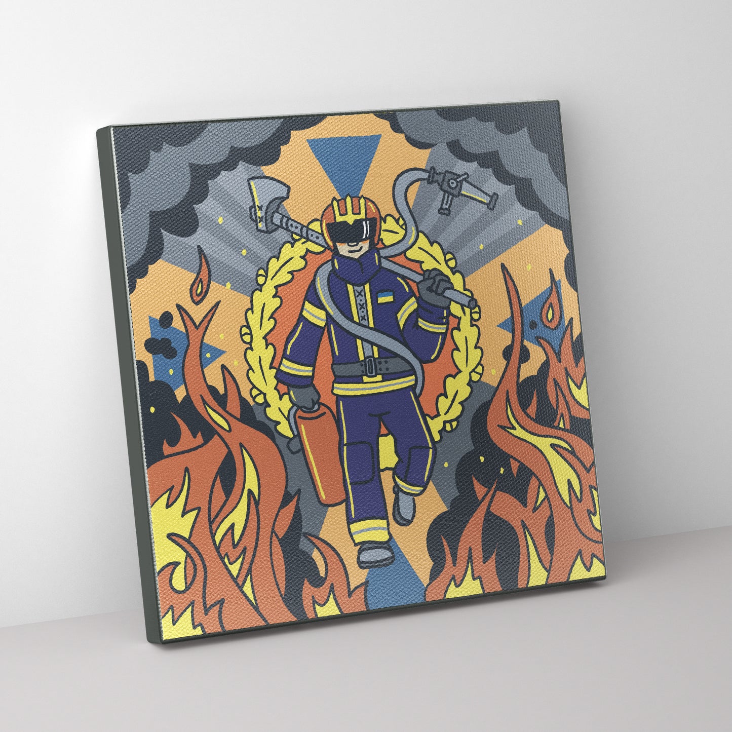 Canvas 14"-14" - Firefighter