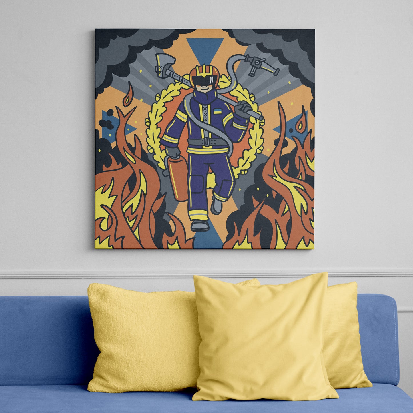 Canvas 14"-14" - Firefighter