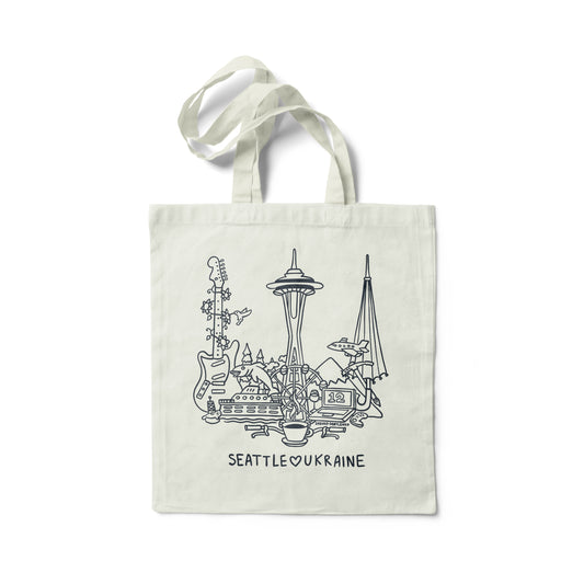 Tote Bag - Seattle Loves Ukraine