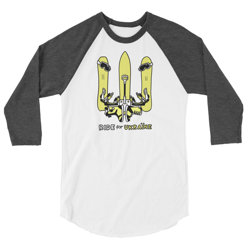 RIDE for Ukraine - 3/4 sleeve raglan shirt